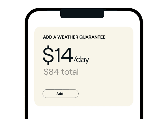 Add a weather guarantee info box